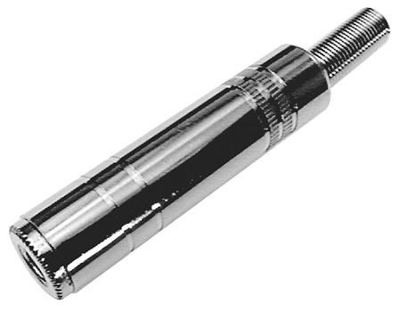 Calrad 30-420 - Slim 1/4in Stereo inline Audio Jack - Metal 30-420