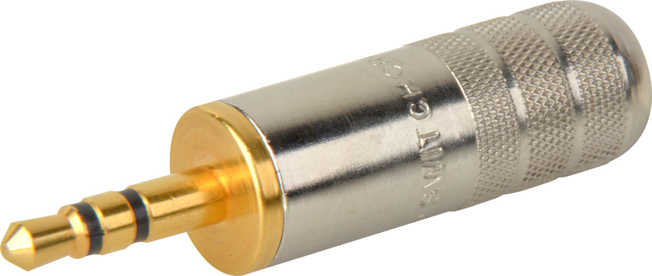 Switchcraft 35HDNAU 3.5mm Stereo Plug Nickel Handle Gold Finger .0.29