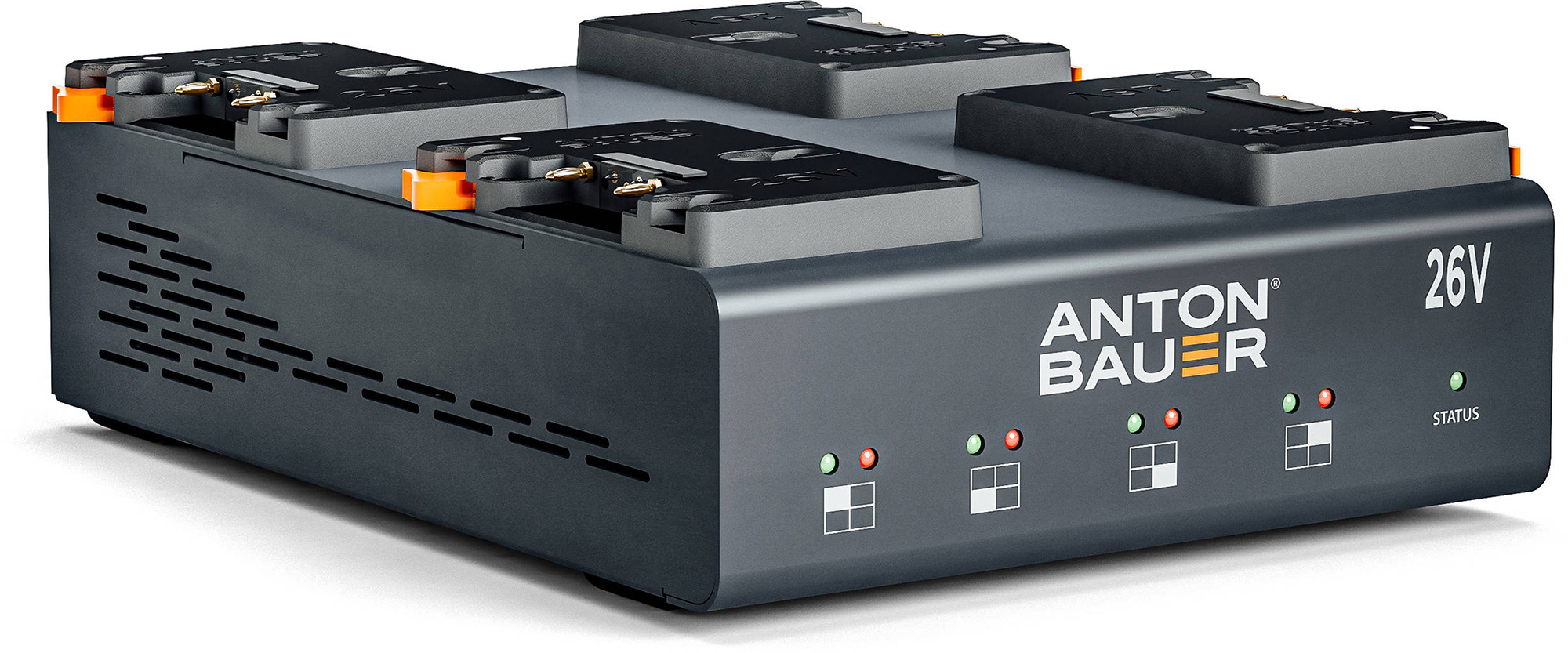 Anton Bauer 8475-0138 Dual Voltage (26V/14V) 4-Position Charger - Gold Mount Plus 8475-0138