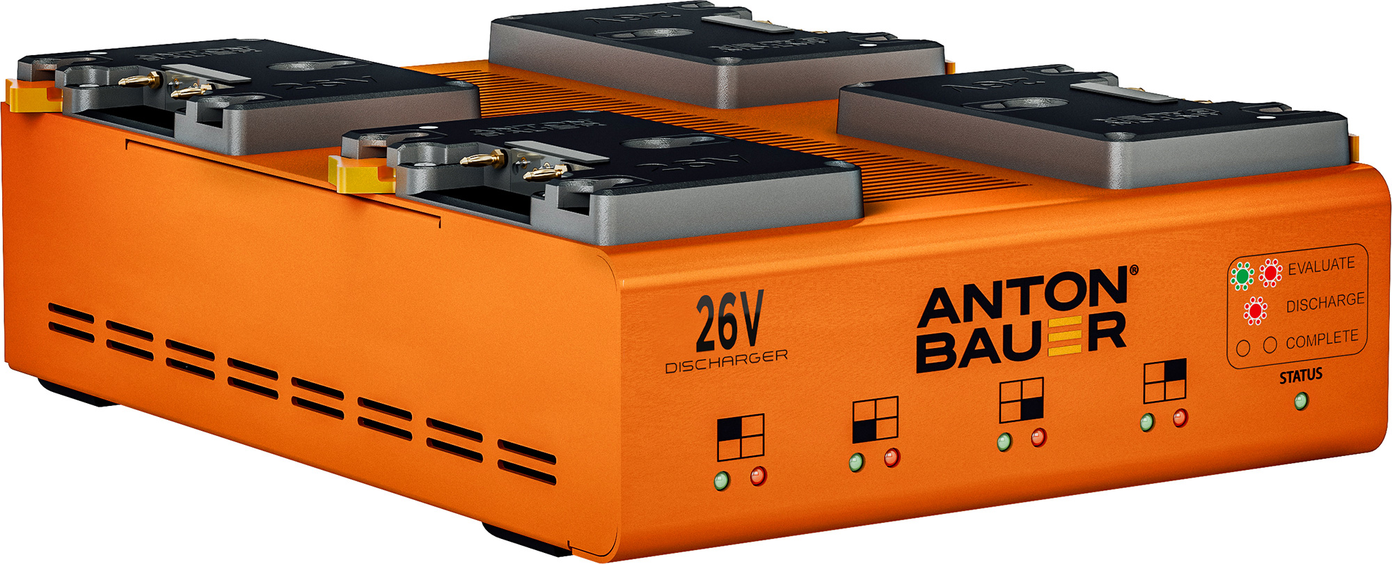 Anton Bauer 8475-0139 Dual Voltage (26V/14V) Multi Chemistry 4-Position Discharger - Gold Mount Plus 8475-0139