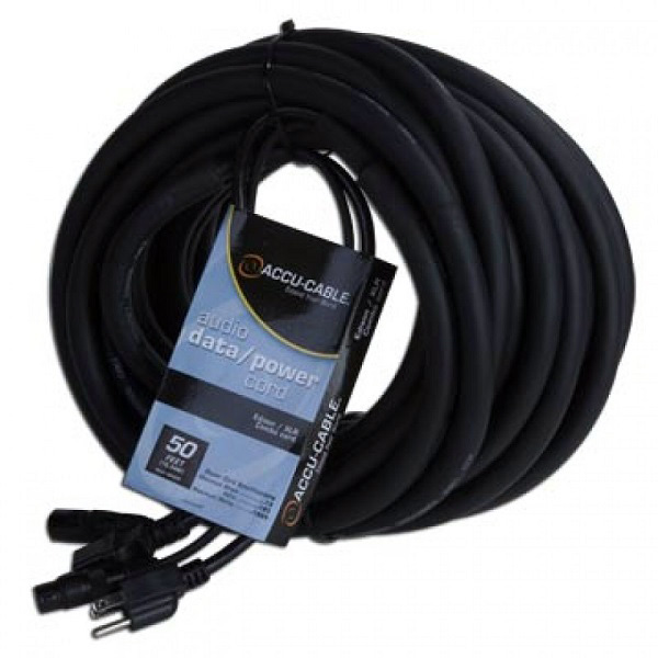 American DJ Accu-Cable SKAC50 Audio Data XLR/IEC Power Cable - 16AWG - 50 Foot SKAC50