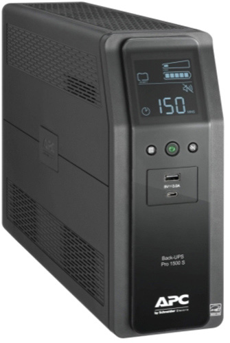 APC BR1500MS2 Back UPS PRO 1500VA Sinewave Power Supply - 10 Outlets / 2 USB Charging Ports / AVR / LCD  BR1500MS2