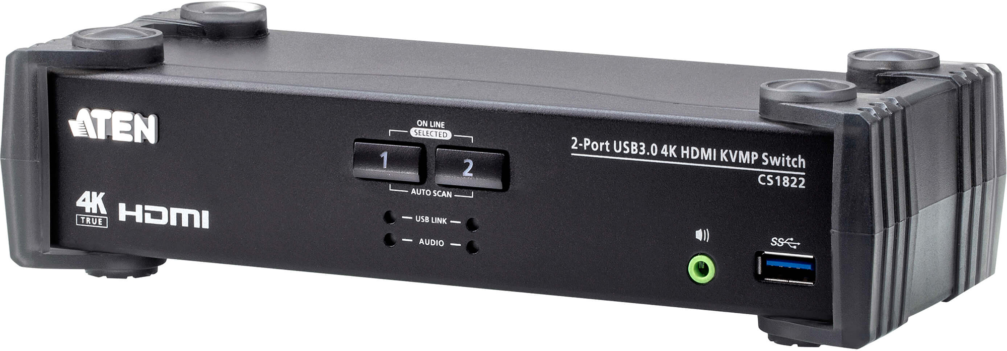 ATEN CS1822 2-Port USB 3.0 4K HDMI KVMP Switch with Audio Mixer Mode CS1822