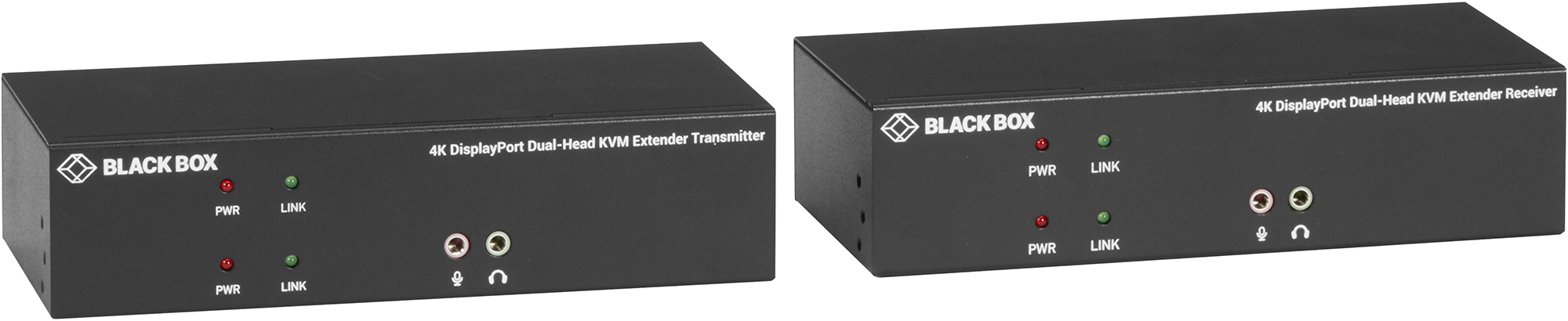 Black Box KVXLCDP-200 KVM Extender Kit over CATx - Dual-Monitor - DisplayPort 4K30/USB 2.0/Audio/Serial/Local Video Out BBX-KVXLCDP-200