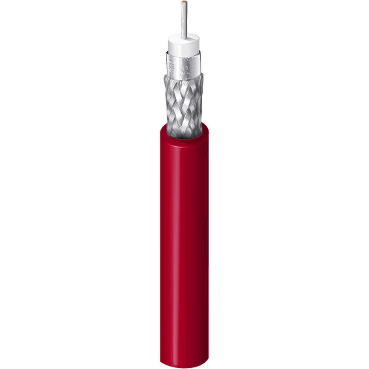 Belden 1505A CMR Rated 6G-SDI RG59 75 Ohm Digital Coaxial Video Cable 20AWG - Red - 500 Foot