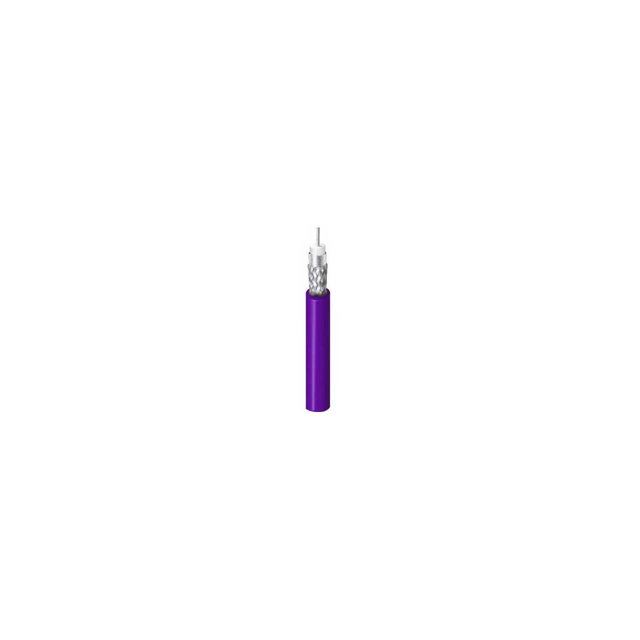 Belden 1695A CMP/Plenum Rated RG6 6G-SDI/UHDTV Coaxial Video Cable 18AWG - Violet - 1000 Foot
