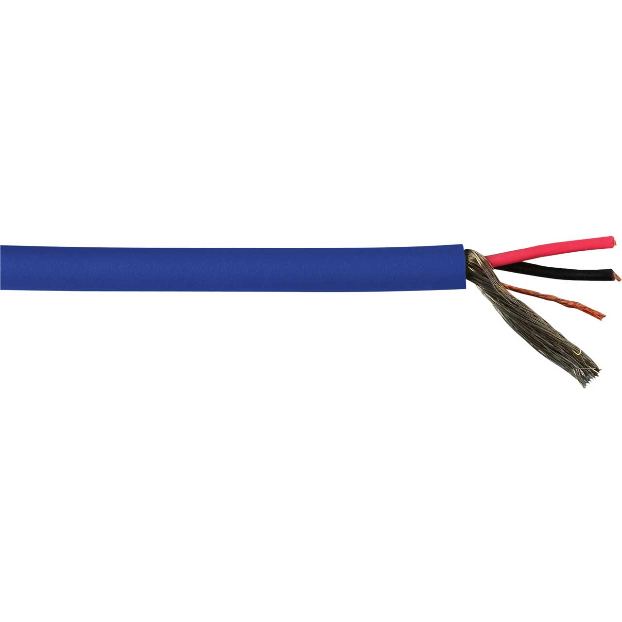 Belden 1800F Flexible CL2R-rated Single Pair Shielded Digital Microphone Cable Str BC 24 AWG - Blue - 1000 Foot