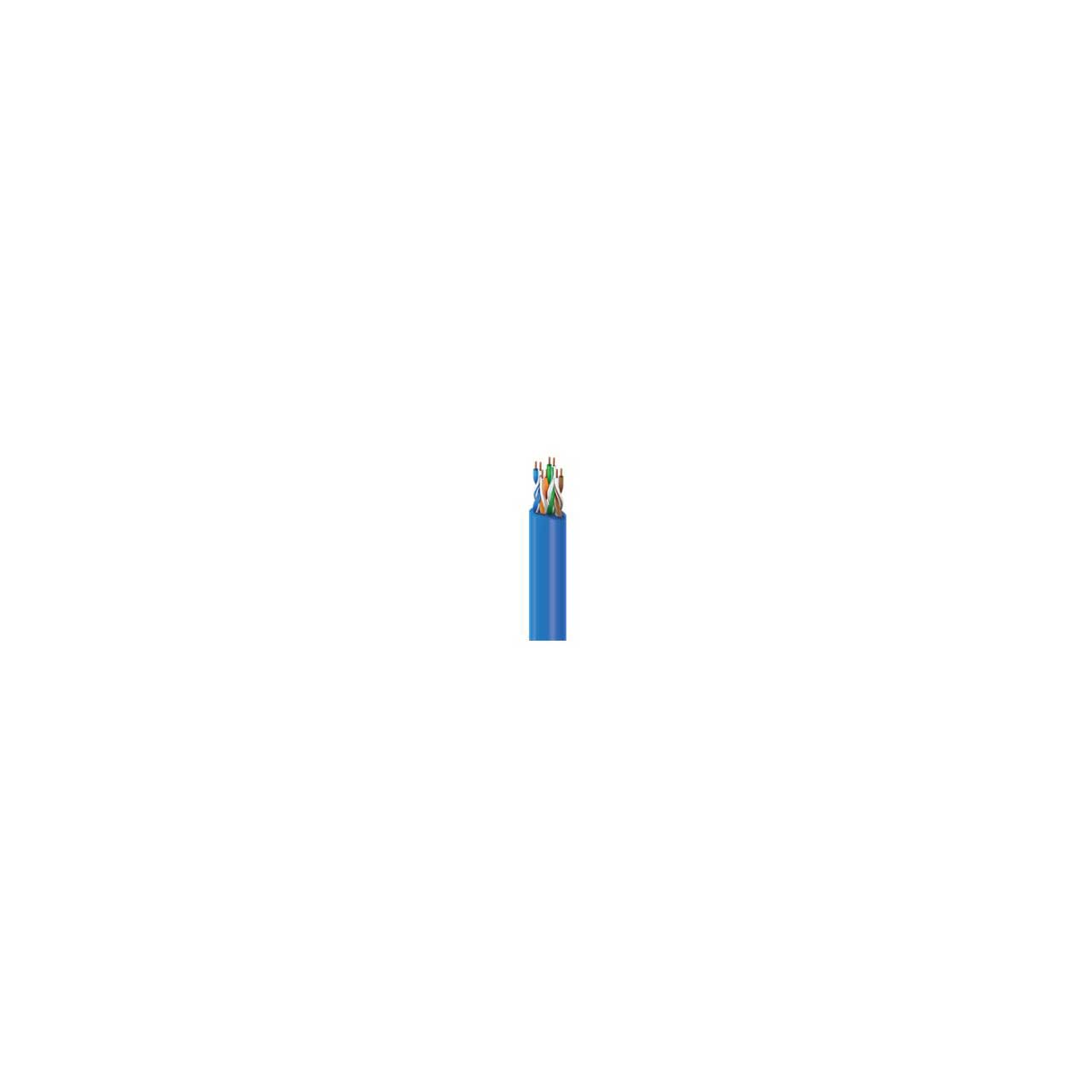Belden 1874A Plenum/CMP CAT6+ Enhanced Premise Horizontal 350MHz U/UTP 4-Pr Cable 23AWG - Blue - 1000Ft/Reel-In-Box