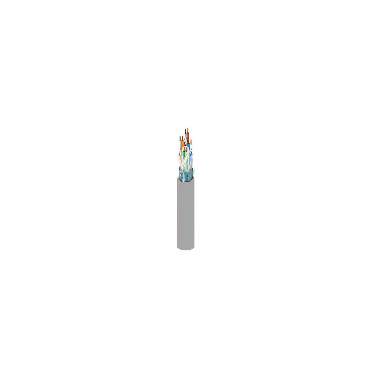 Belden 2412FS Riser/CMR CAT6+ Enhanced Premise Horizontal 4-Pr Cable (350MHz) F/UTP Foil-Shld 23AWG - Gray - 1000 Ft