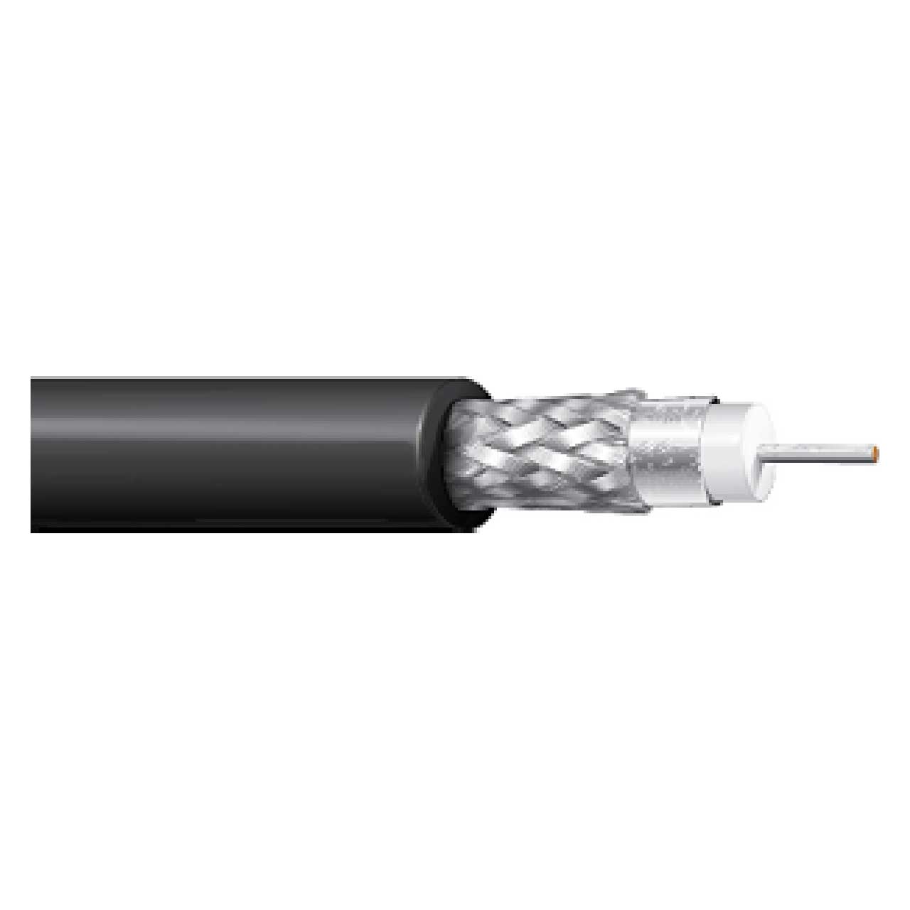 Belden 4694P CMP/Plenum Rated 12G-SDI 4K UHD RG-6 75 Ohm Coax Video Cable 18AWG - Black - Per Foot