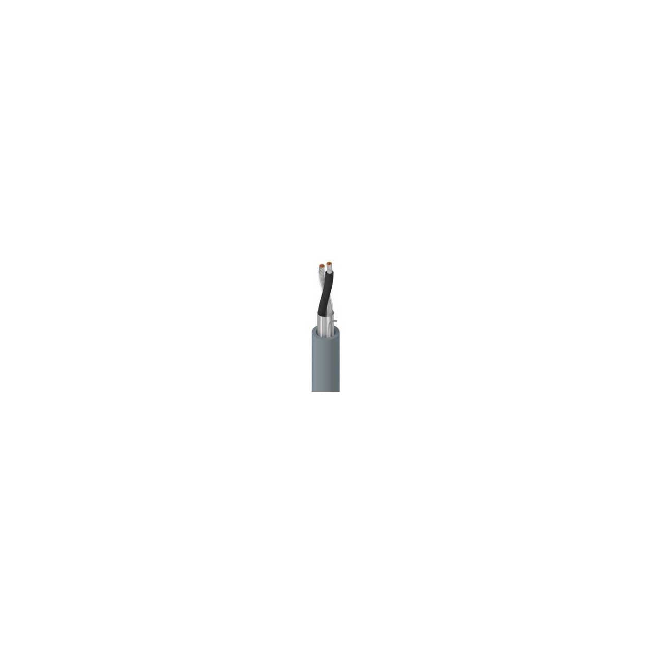 Belden 8762 CM Rated 2-Conductor Multi-Pair Stranded Tinned Copper Electronic Cable 20AWG - Chrome - 500 Ft/UnReel Box