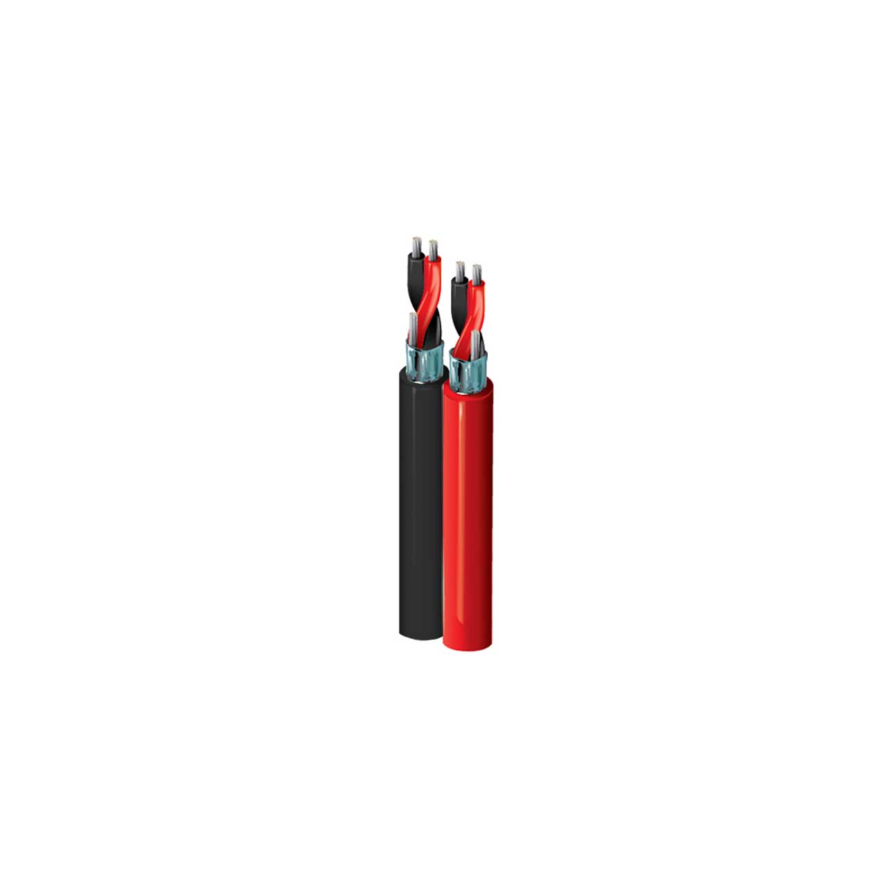 Belden 9451D CMR 2 Parallel Pr Low Volt Line Level Audio & Control Cable Shld/Str/TC 22AWG - Red/Black - 1000 Ft/UnReel