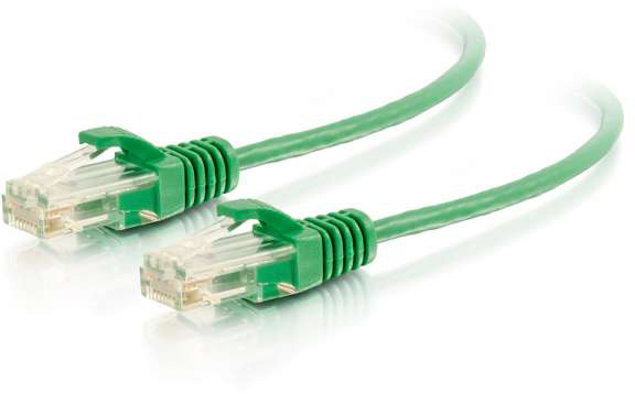 Cables To Go 01163 7 Foot Snagless Unshielded CAT6 Slim Network Patch Cable - Green C2G-01163
