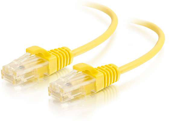 Cables To Go 01173 7 Foot Snagless Unshielded CAT6 Slim Network Patch Cable - Yellow C2G-01173