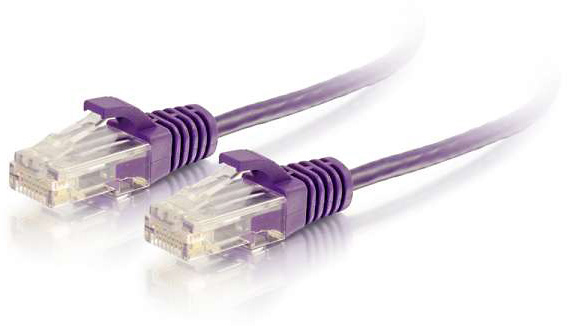 Cables To Go 01183 7 Foot Snagless Unshielded CAT6 Slim Network Patch Cable - Purple C2G-01183