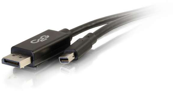 C2G 54301 Mini DisplayPort Male to DisplayPort Male Adaptor Cable - Black - 6 Foot 54301