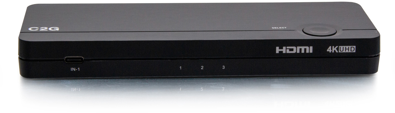 C2G 54541 USB-C/HDMI 3-Input Combo to HDMI 1-Output KVM Switch with Power Delivery - 4K 60Hz (TAA Compliant) 54541