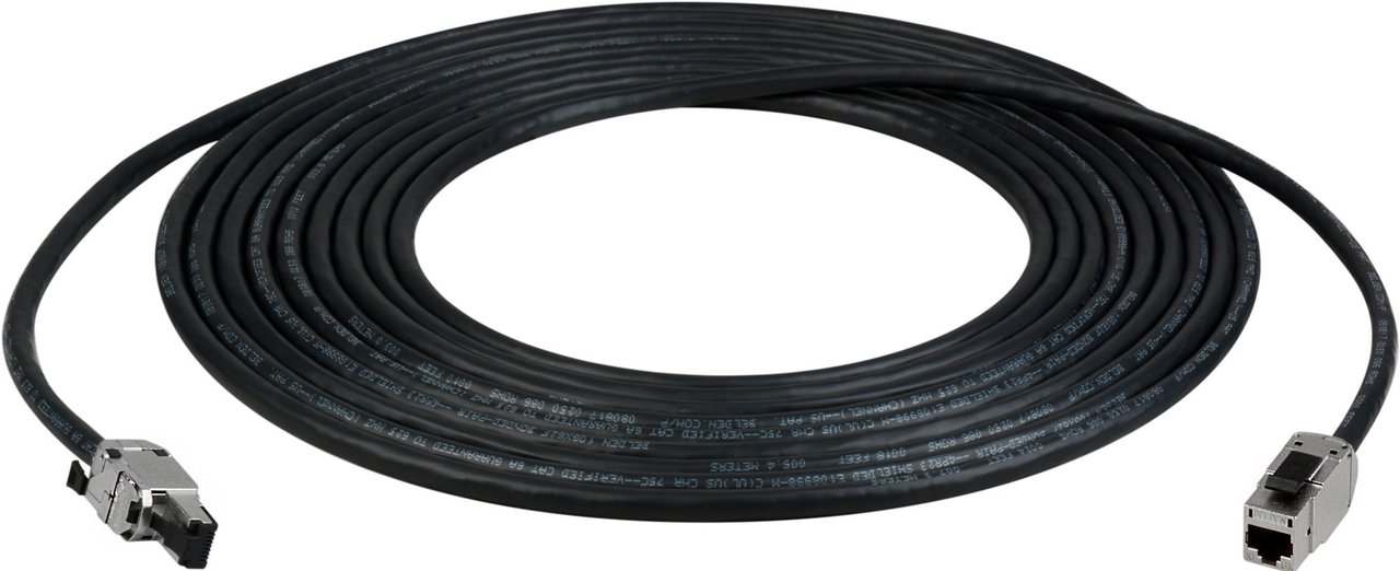 Laird CAT6A-REVMF Belden CAT6A & REVConnect RJ45 Male to Female PoE Cable Assembly - 100 Foot
