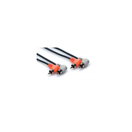 Stereo Dual Right-angle RCA to Dual Right-angle RCA 1 meter CRA-201RR