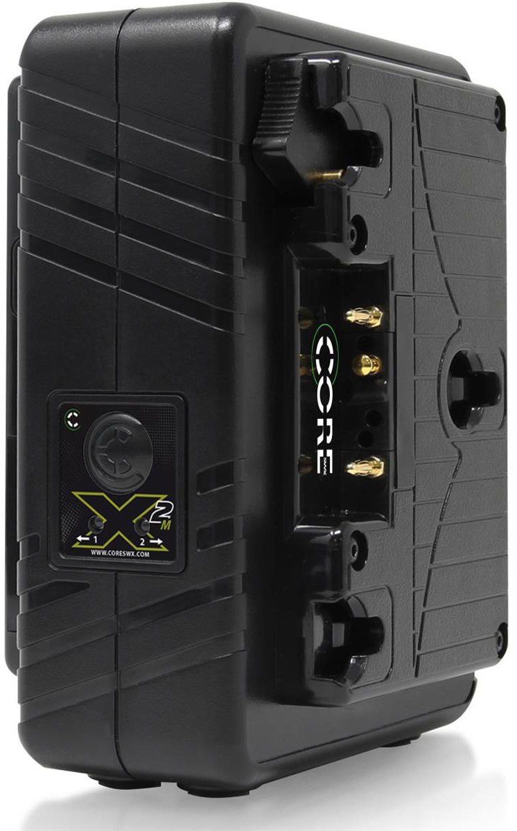 Core SWX GPM-X2A Mini Dual Camera Battery Travel Charger - 100V-240VAC - 50/60Hz - 3-Stud Gold Mount  GPM-X2A