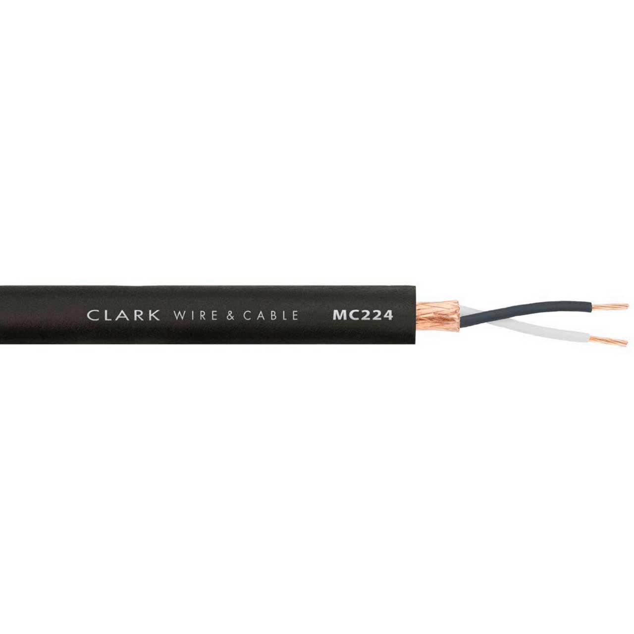 Clark Wire & Cable MC224 Low-Loss 24AWG Microphone Cable - 500 Foot Spool MC224-500 FT