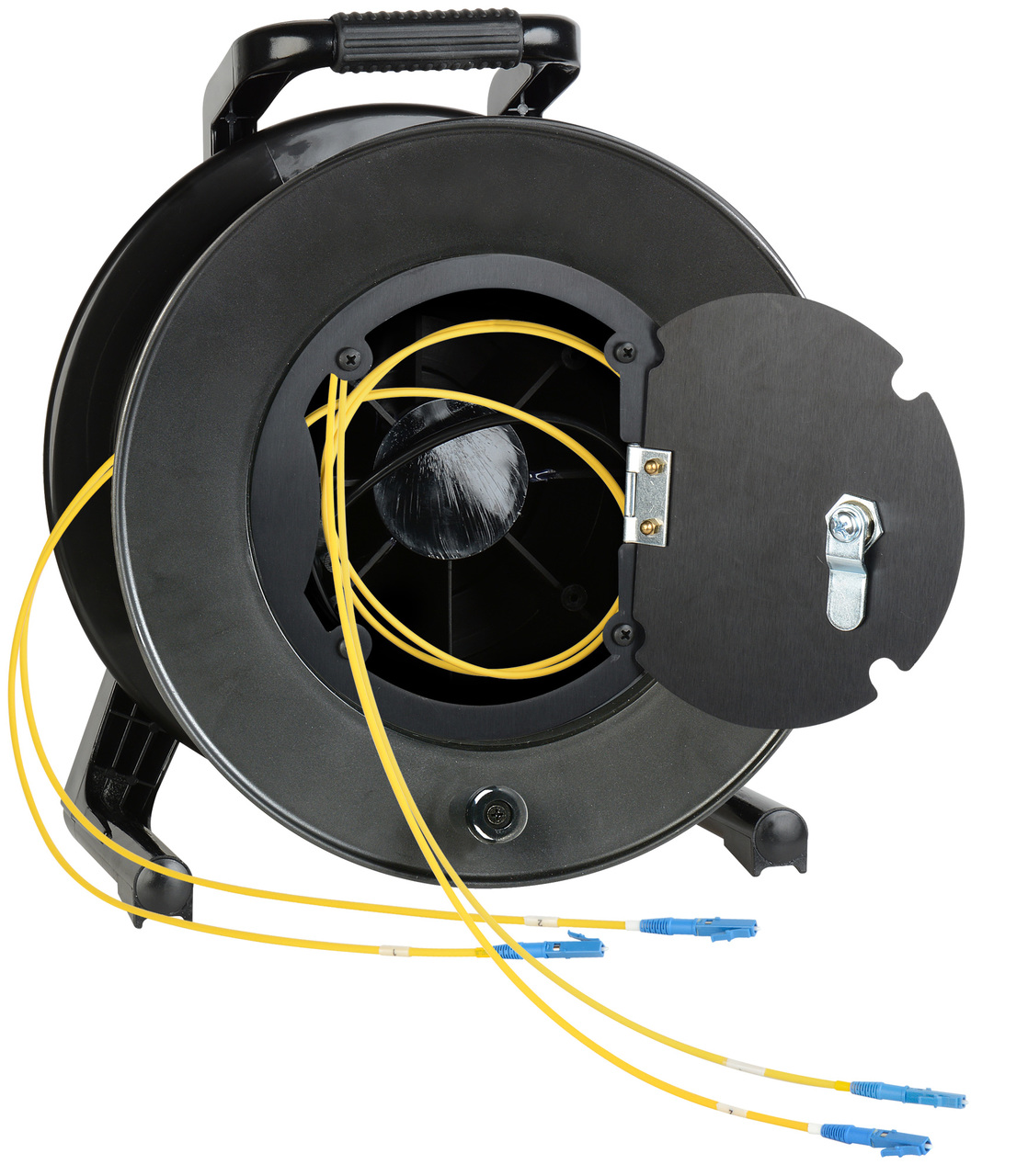 Camplex 2-Channel LC Single Mode Fiber Optic Tactical Snake on Reel 100 Ft HF-TR02LC-0100