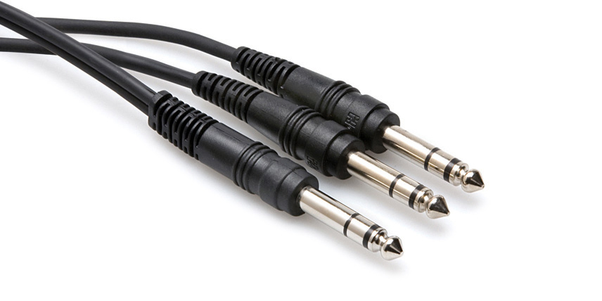 Hosa CYS-105 Y Cable 1/4 Inch TRS to Dual 1/4 Inch TRS - 5 Feet  CYS-105