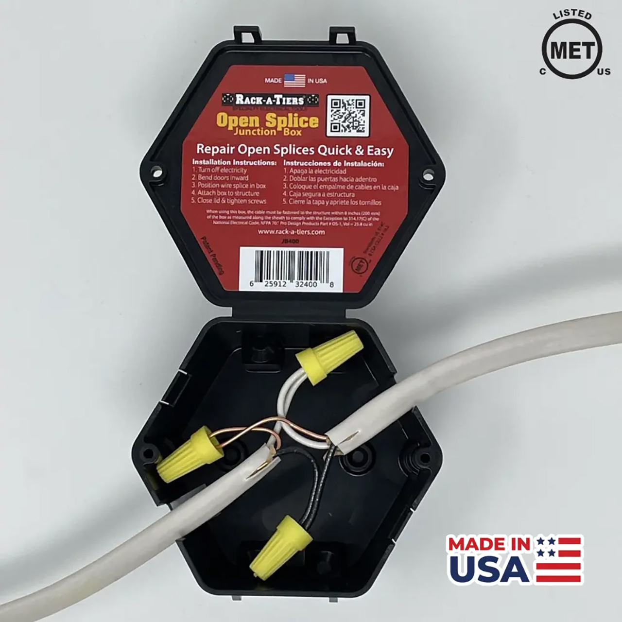 Rack-A-Tiers JB400 Open Splice Junction Box