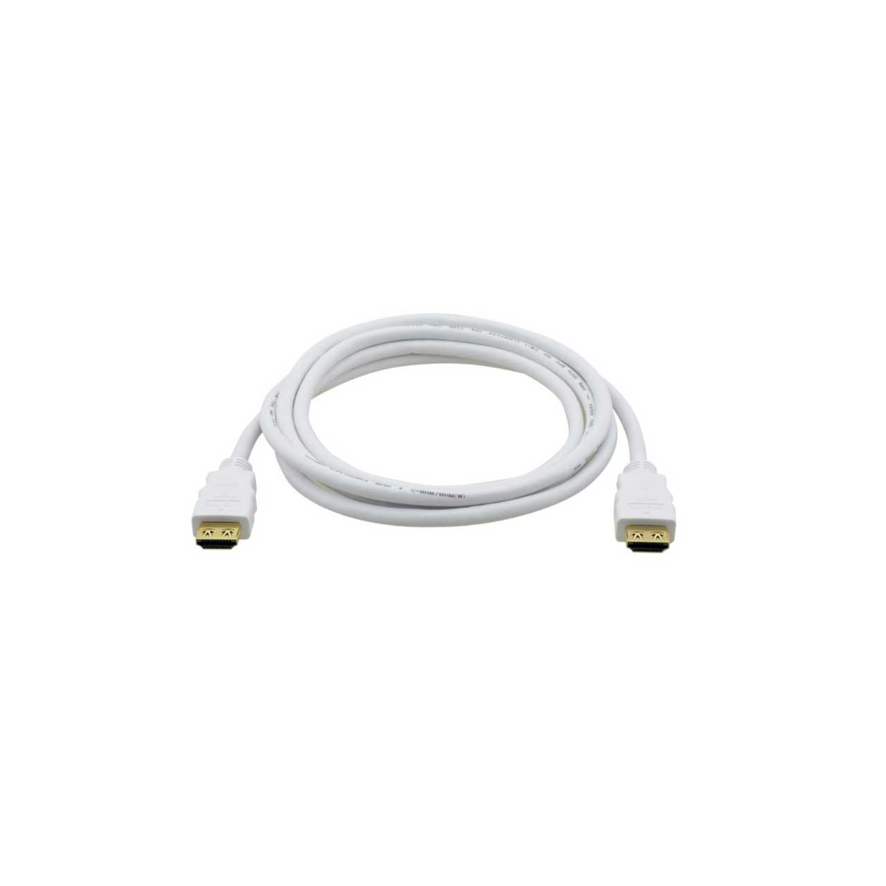 Kramer C-MHM/MHM Flexible High-Speed HDMI Cable with Ethernet and Pull Resistant Connectors - White Jacket - 15 Ft.