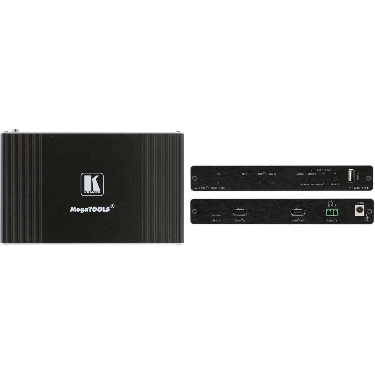 Kramer VP-424C 18G 4K HDMI to HDMI ProScale Digital Scaler with HDMI and USB-C Inputs
