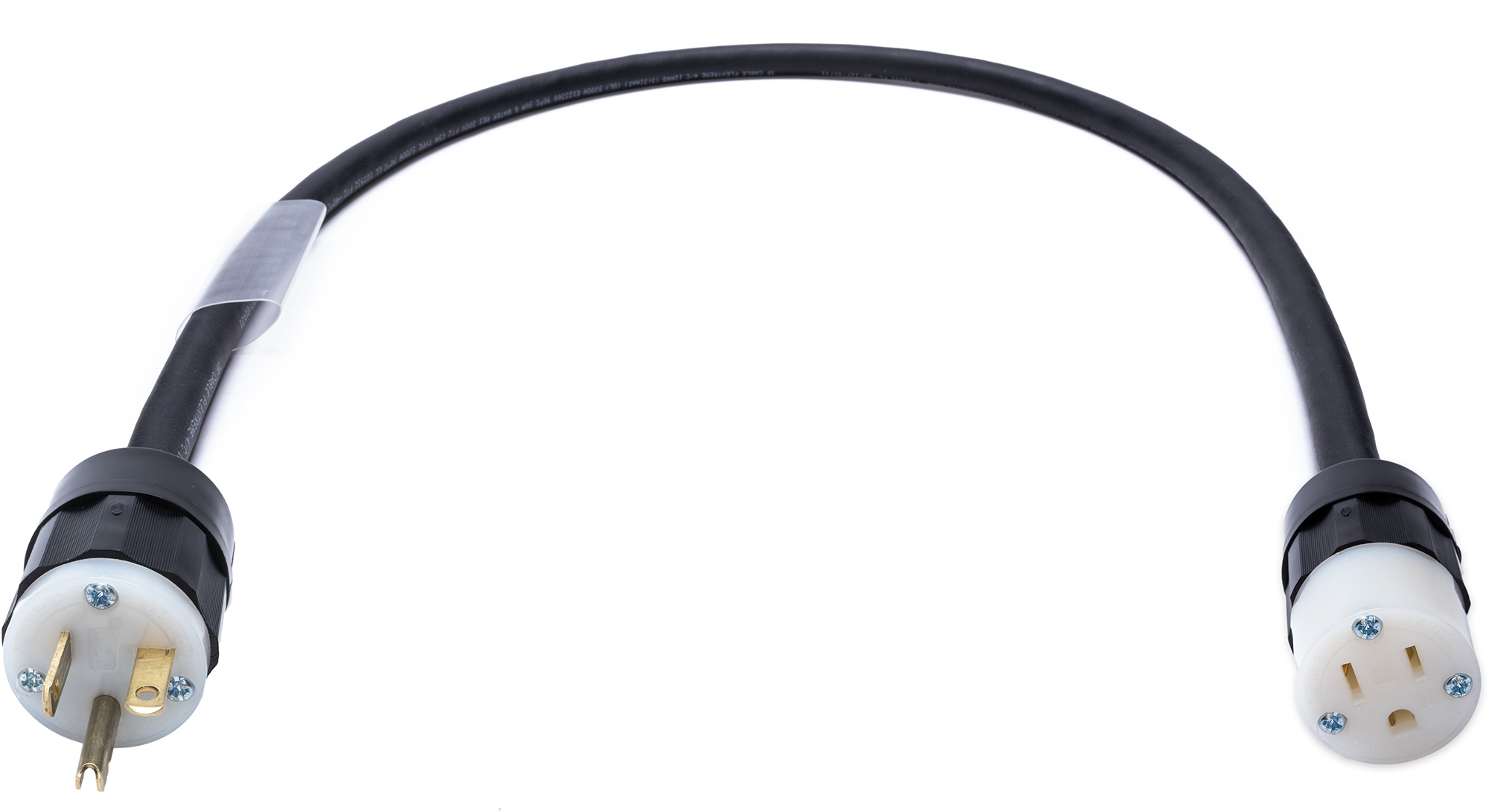 Laird LDC-20NM-15NF 20 Amp NEMA Plug to 15 Amp NEMA Female Power Adapter Cable - 2 Foot LDC-20NM-15NF