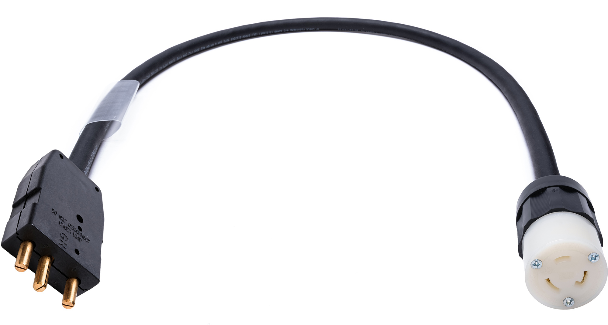 Laird LDC-BSPM-20TF Bates Style Male Stage Pin to 20 Amp Female Twistlock Power Adapter Cable - 2 Foot LDC-BSPM-20TF