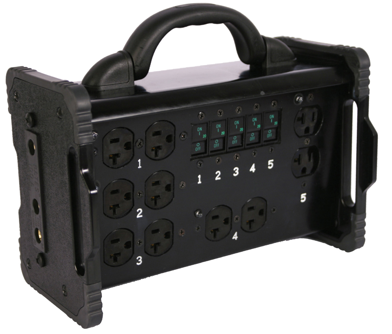Lex BNF2-5A Bento Enclosure - 100A 120 VAC Panel Mount Stage Pin Inlet with Feed Thru BNF2-5A