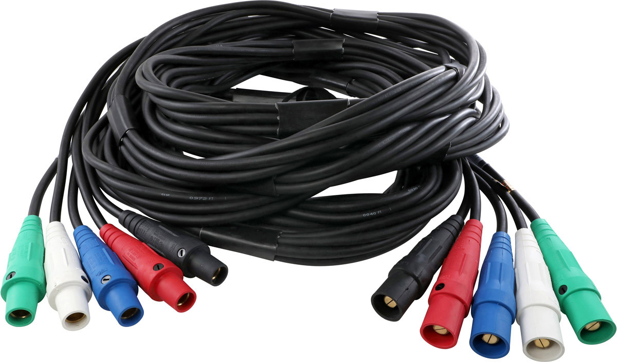 LEX FBL305W-25 2 AWG SC Banded 100A 5 Wire Cam Feeder Cable - 25 Foot  LEX-FBL305W-25