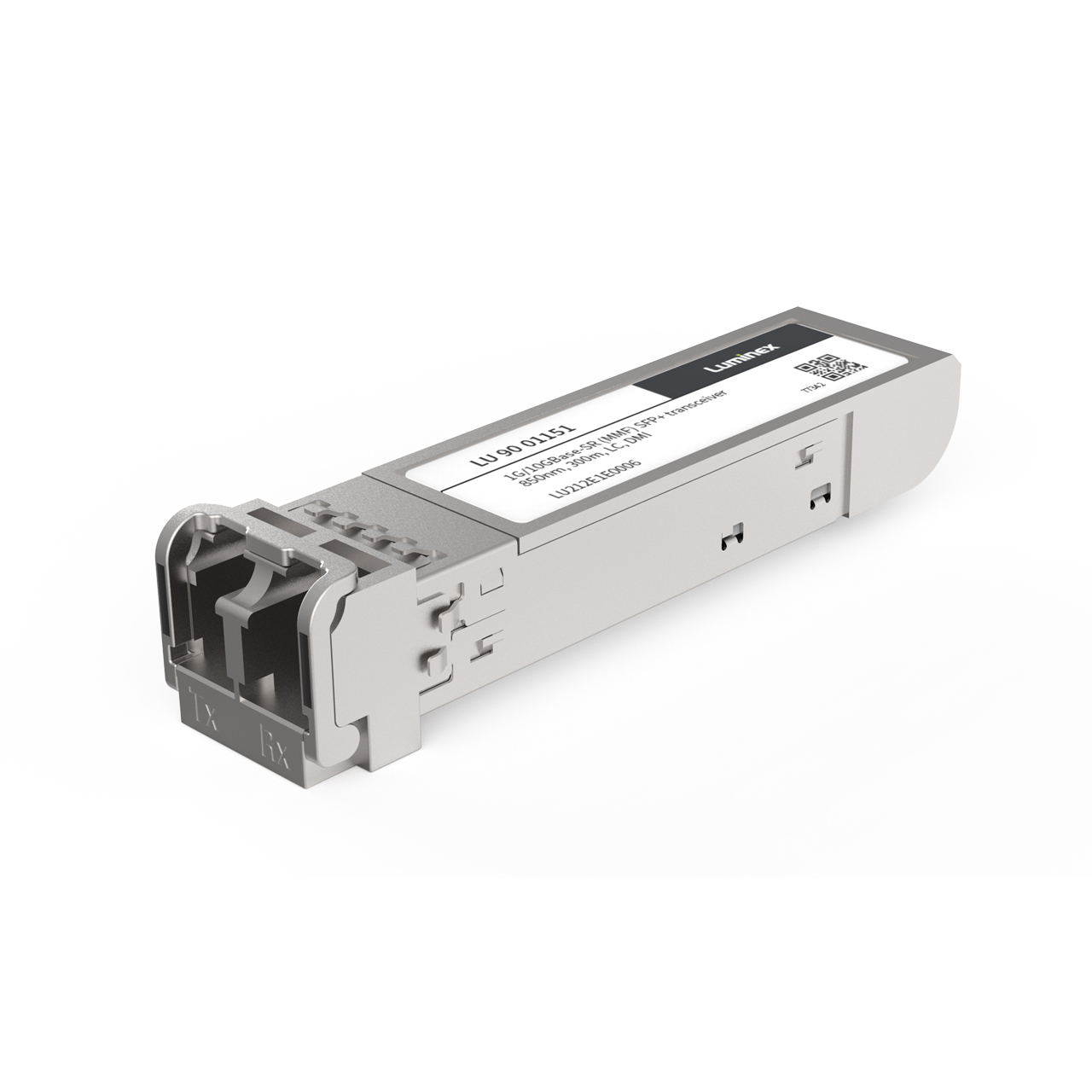 Luminex LU9001151 1G/10G Base Hot Swapable SFP+ MultiMode Fiber Transceiver - 850nm - 300m Duplex LC