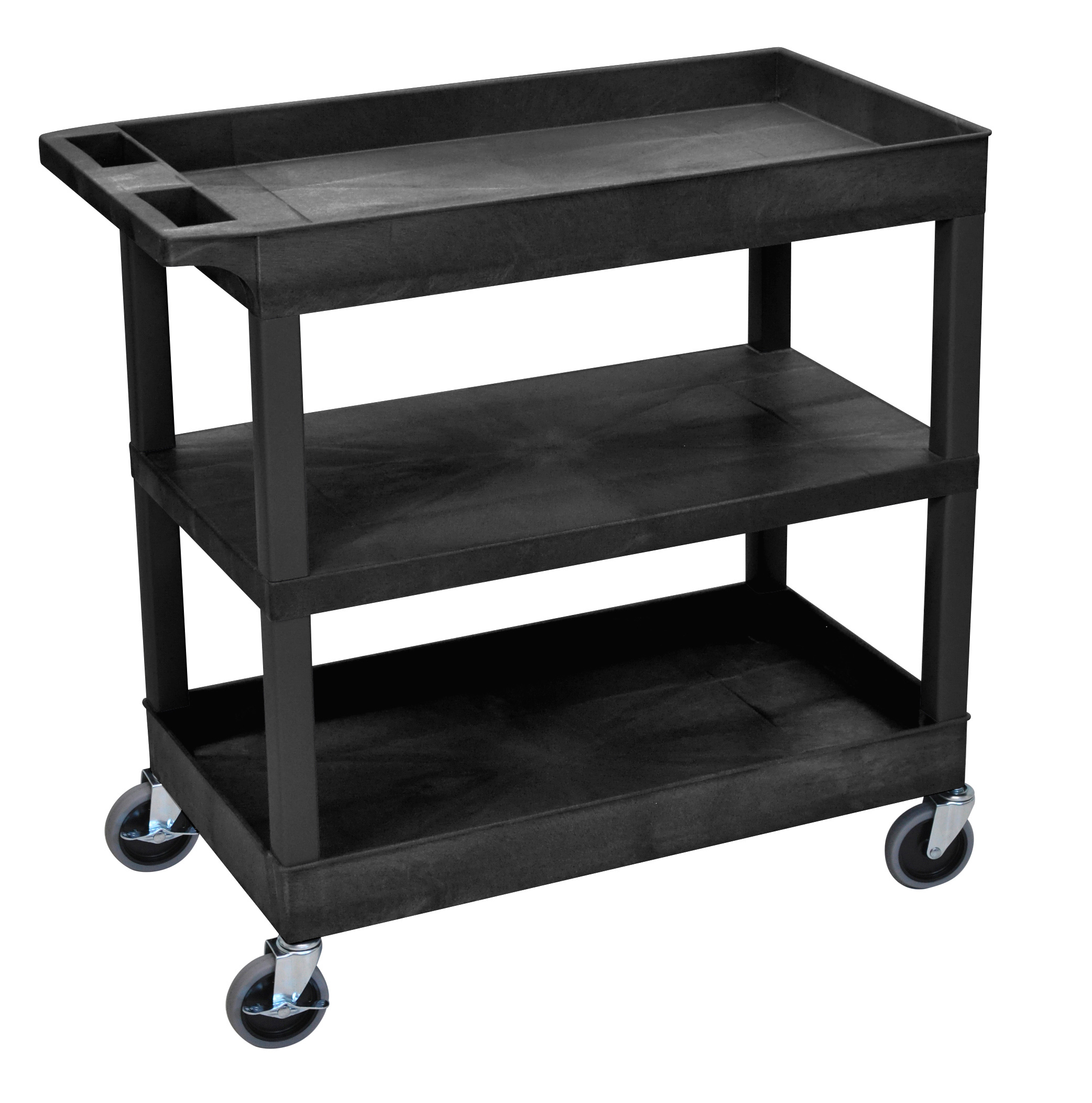 Luxor EC121-B Three Shelf Utility Cart  EC121-B