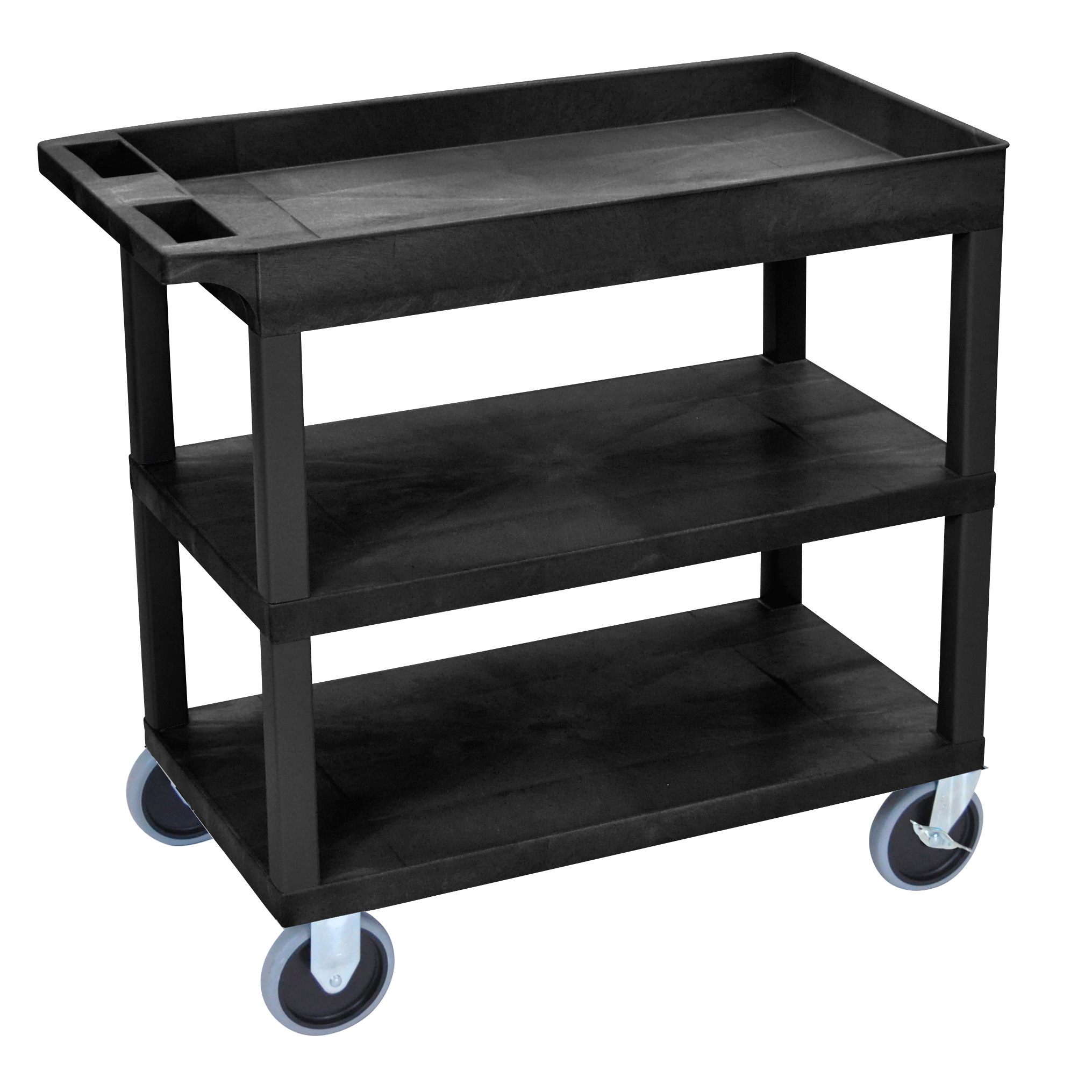 Luxor EC122HD-B Three Shelf Utility Cart  EC122HD-B