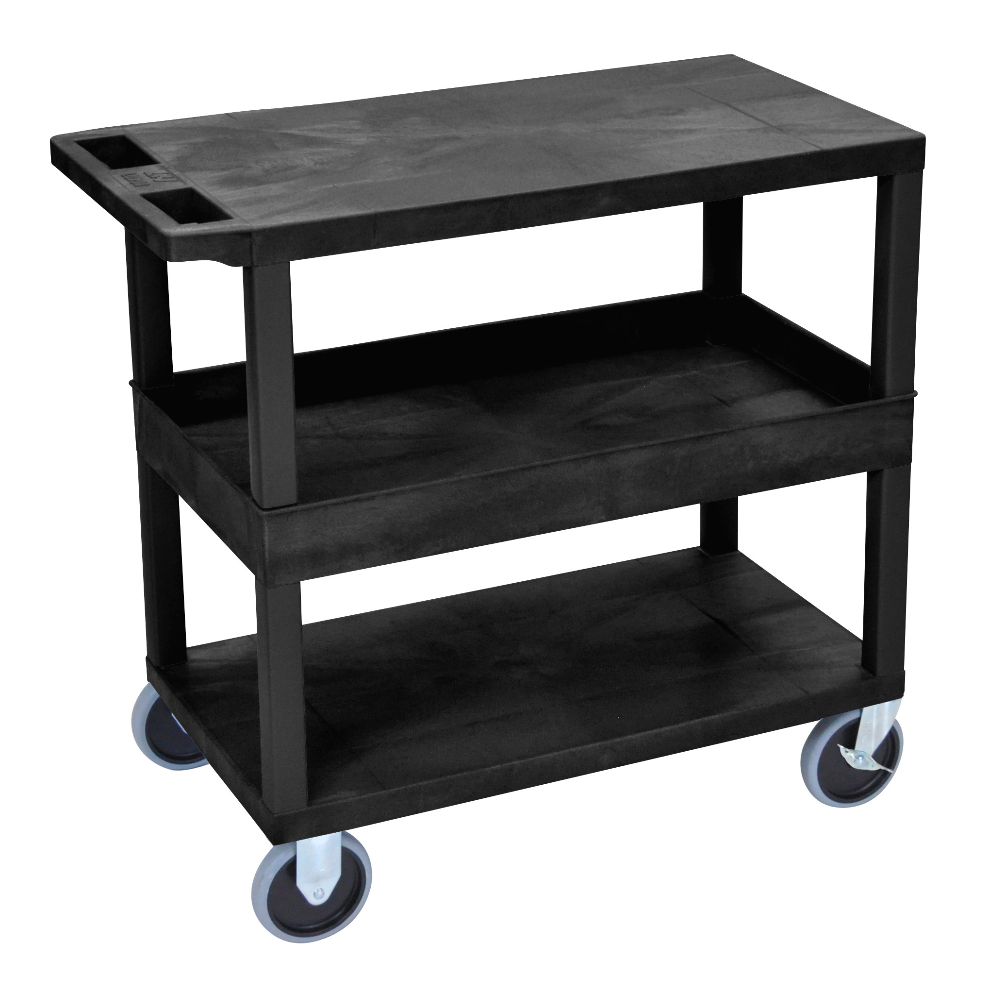Luxor EC212HD-B Three Shelf Utility Cart EC212HD-B