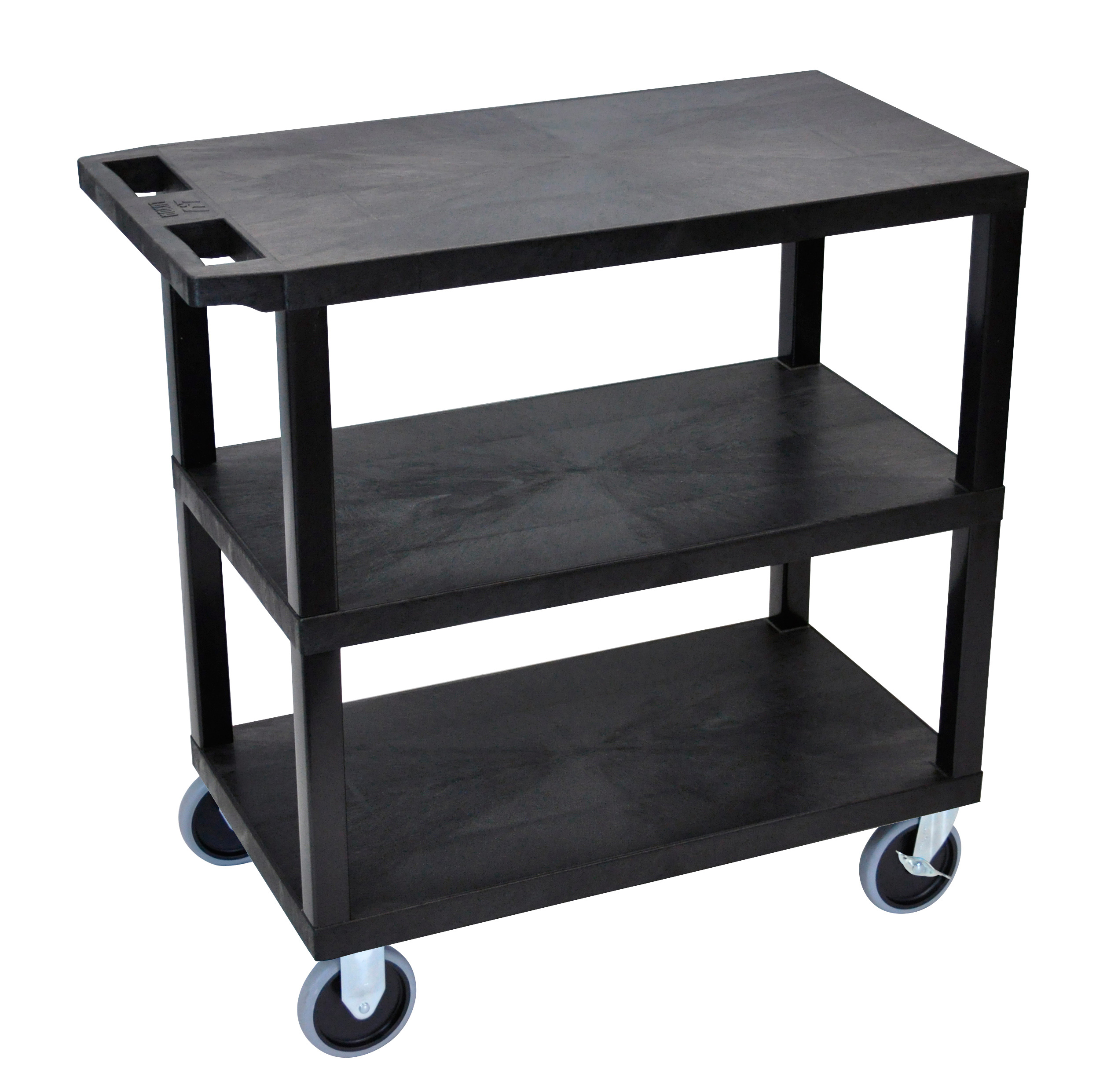 Luxor EC222HD-B Three Shelf Utility Cart EC222HD-B