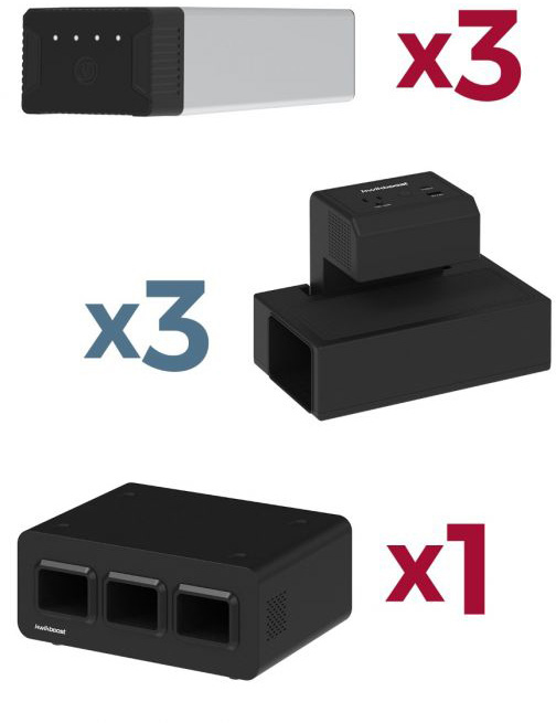 Luxor KBEP-3B3C3 KwikBoost EdgePower Light Use Bundle KBEP-3B3C3