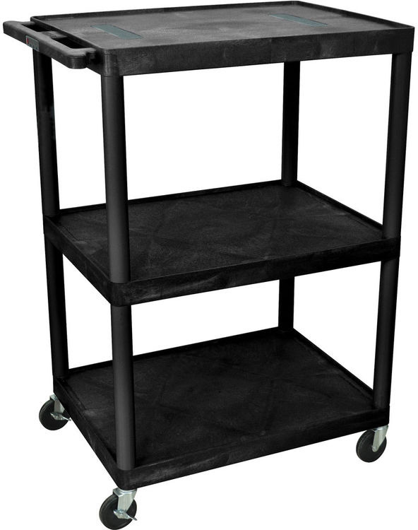Luxor LE48-B 48 Inch Endura A/V Cart - Three Shelves  LE48-B