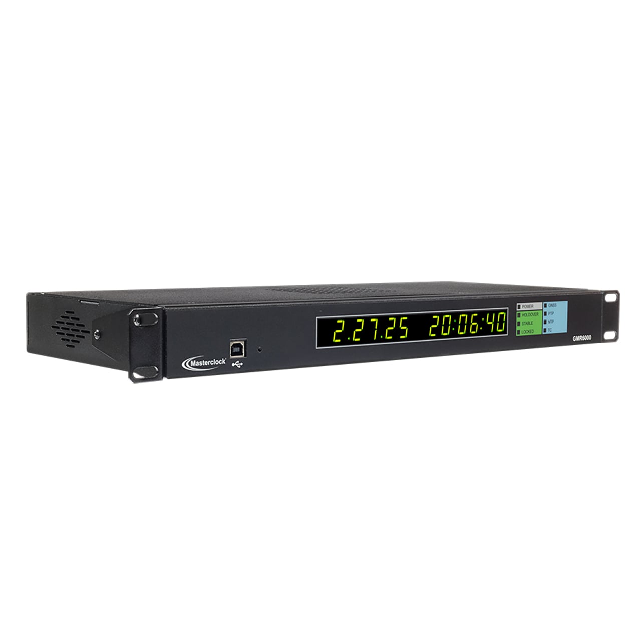 Masterclock GMR6000 1RU Multi-Function 13-Digit NTP & PTP Master Clock Display w/ Freq. Outputs Option - TAA