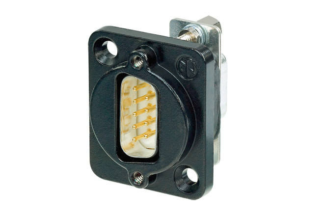 Neutrik NADB9MF-B Feed through - DSUB9 Male-Female - D style - Black