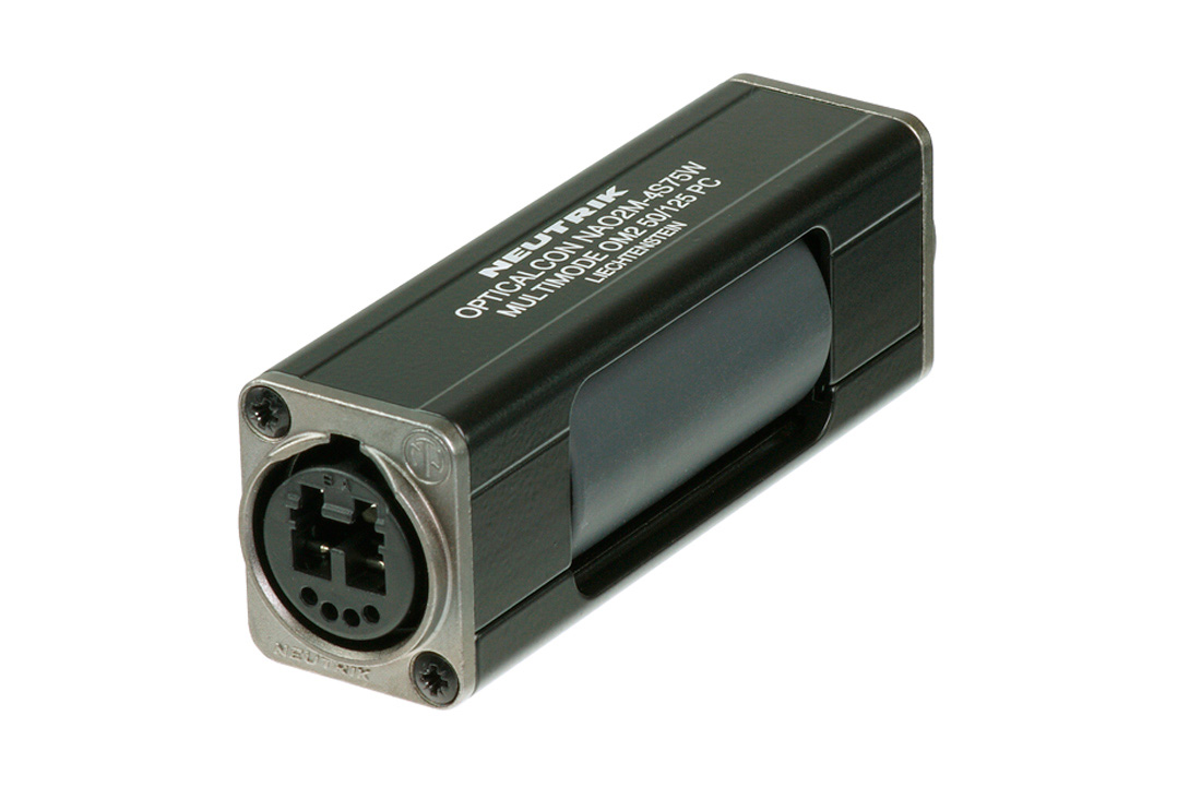 Neutrik NAO2M-H1W-A opticalCON DUO LC Duplex Multimode Coupler IP65 Bl