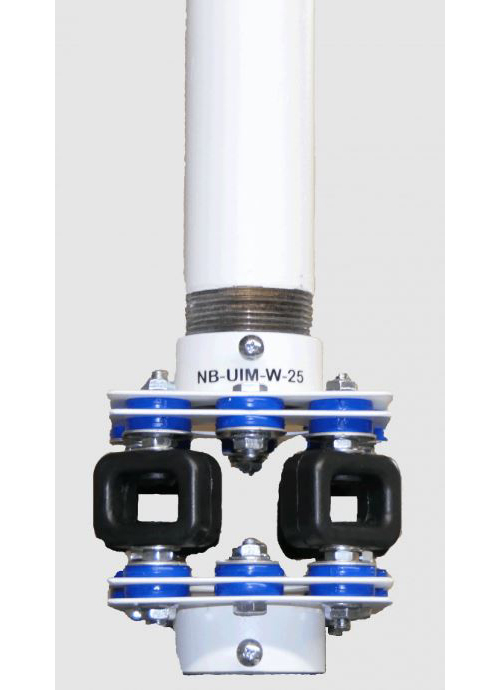Nigel B NB-UIM-W-25 Anti-Vibration Isolating Projector Mount Adapter - 21 to 32lbs - White NB-UIM-W-25