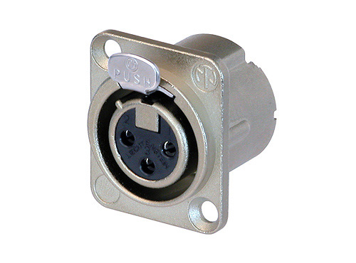 Neutrik NC3FD-LX Female 3 Pole XLR Solder Cups Nickel/Silver NC3FD-LX