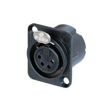 Neutrik NC4FD-LX-B 4 Pole Female XLR - Black/Gold NC4FD-LX-B