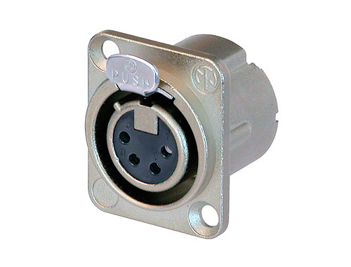 Neutrik NC4FD-LX 4 Pole Female XLR - Nickel/Silver NC4FD-LX