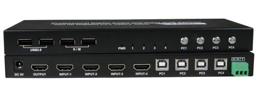 NTI UNIMUX 4-Port 4K HDMI USB KVM Switch - 18Gbps