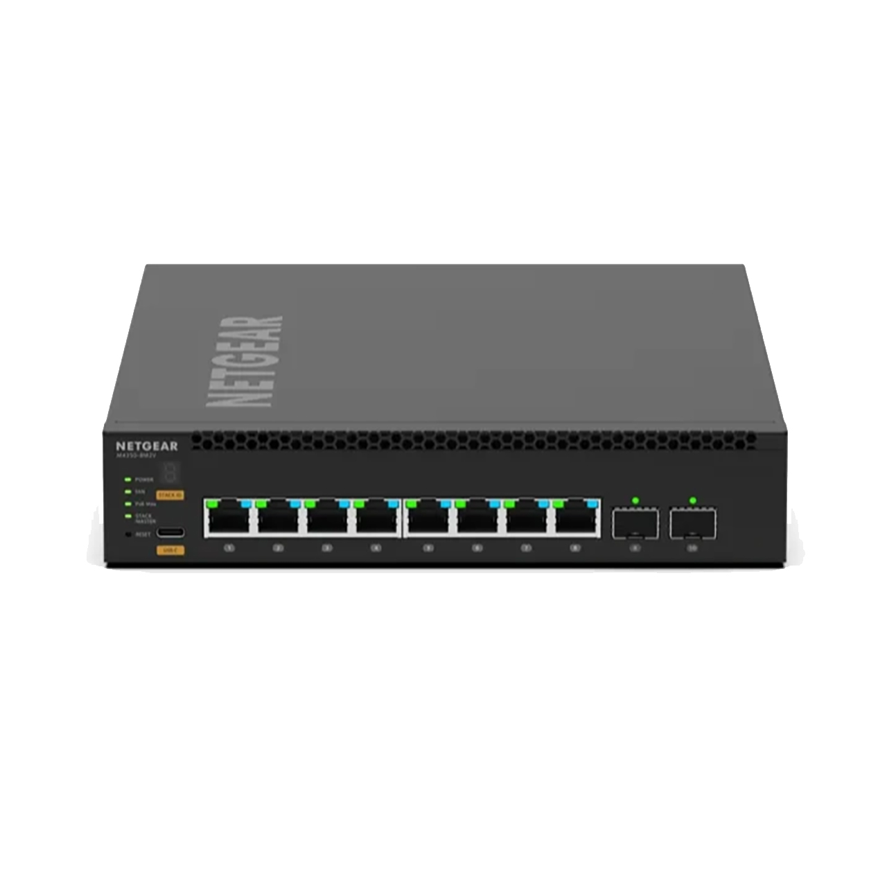 Netgear AV Line M4350-8M2V 8x 2.5G PoE++ and 2x 25G SFP28 Fully Managed Switch - 119W Base/551W Max - TAA Compliant
